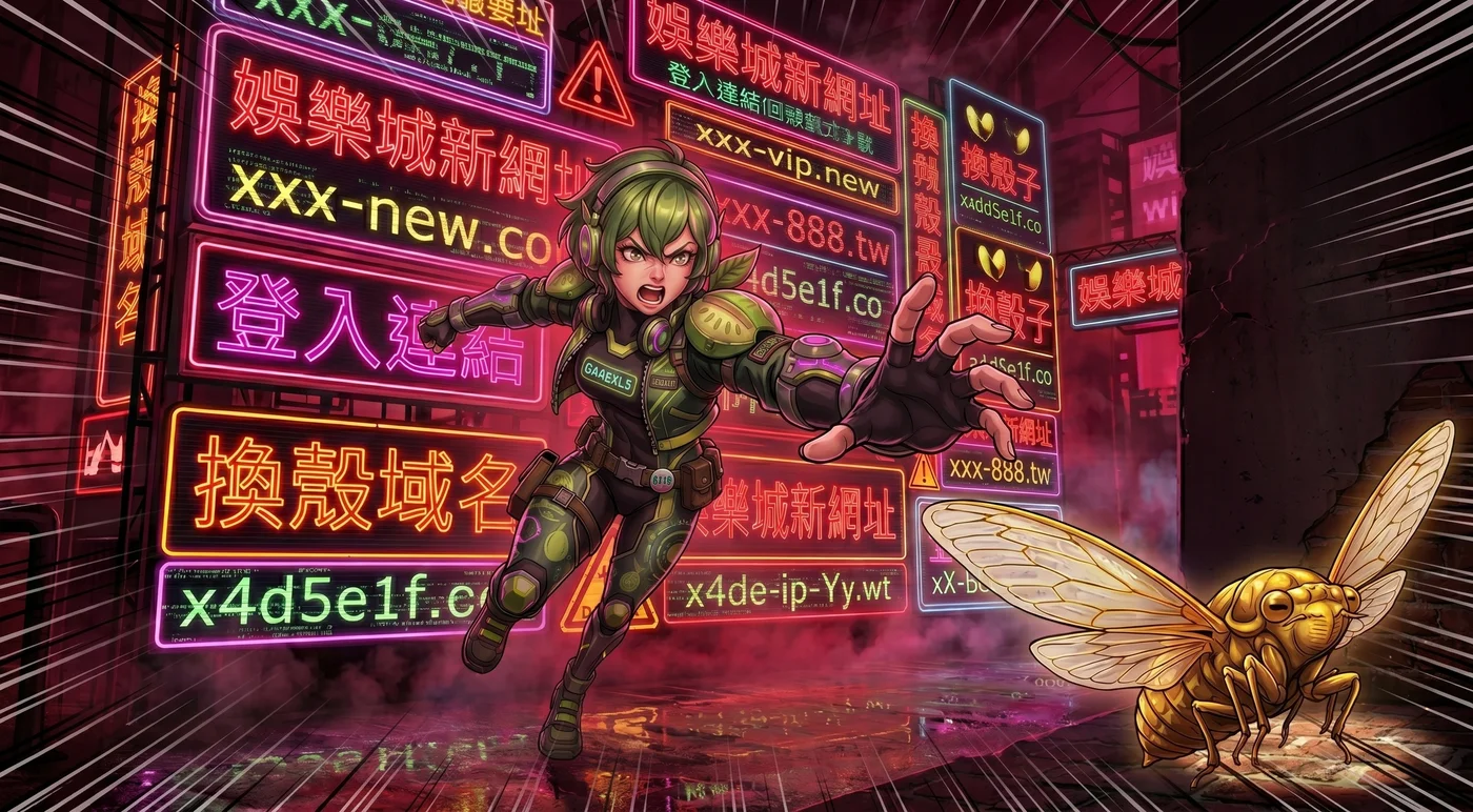 正派品牌 vs 黑網域名池對比圖-2026最新｜game8la.tw 固定權威域名 vs 黑網無限換殼網址池｜芭樂子拆解金蟬脫殼