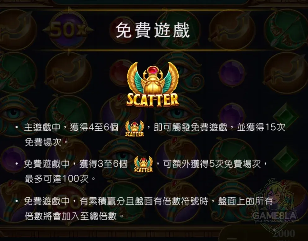 戰神賽特2 免費遊戲觸發說明