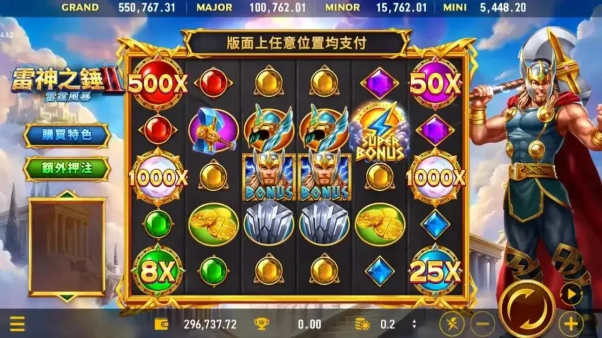 雷神之錘II 倍數符號爆分實戰畫面